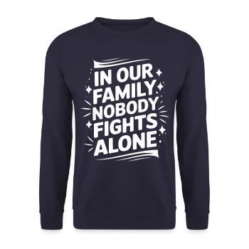 Sensibilisation au cancer Cancer Cancer du sein - Sweat-shirt Unisexe - marine - Devant - Alina (178cm) & Michal (187cm)