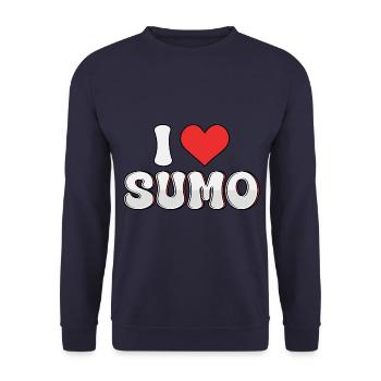 J’adore le sumo - Sweat-shirt Unisexe - marine - Devant - Alina (178cm) & Michal (187cm)