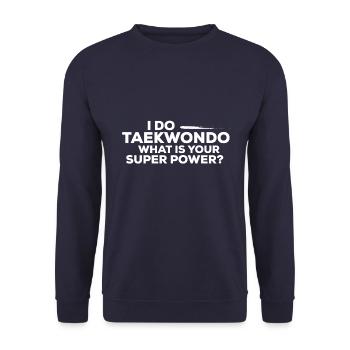 Taekwondo martial arts - Unisex Sweatshirt - navy - Front - Alina (178cm) & Michal (187cm)