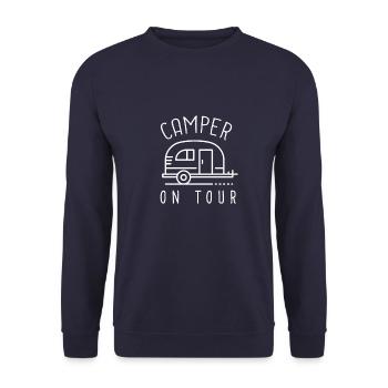Camper on tour - Unisex Sweatshirt - navy - Front - Alina (178cm) & Michal (187cm)