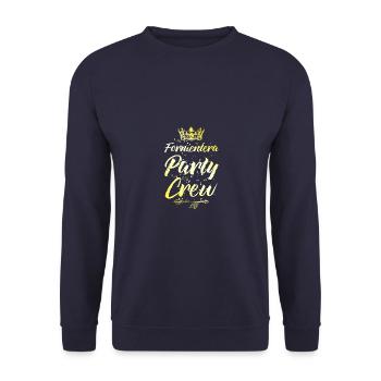 Formentera Party Crew Crown - Unisex Sweatshirt - navy - Front - Alina (178cm) & Michal (187cm)