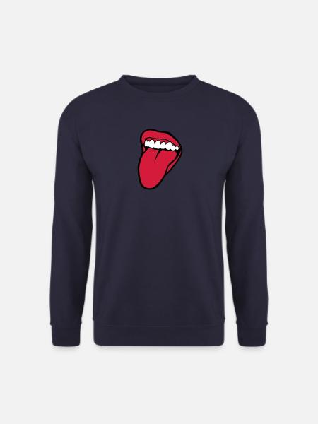 bouche tire langue 2601 - Sweat-shirt Unisexe - marine