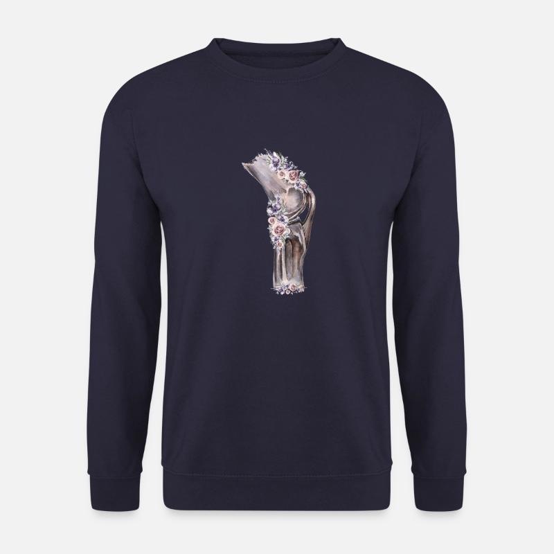 Flooral Knee - Unisex Pullover - Navy