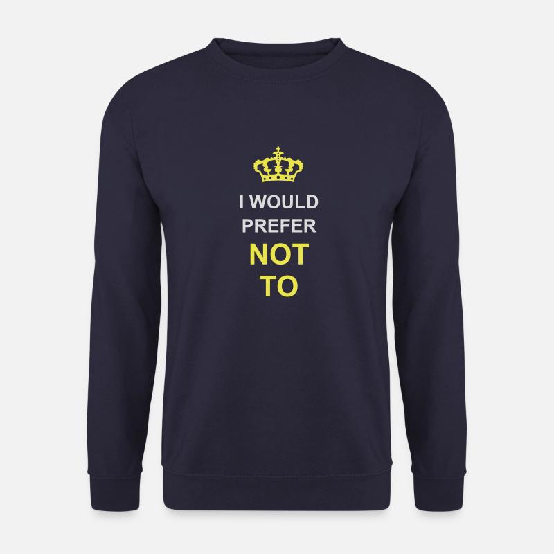 I prefer not to - Unisex Pullover - Navy