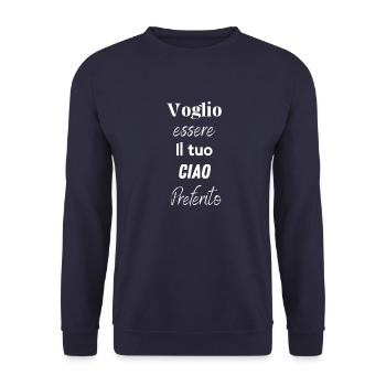 Voglio essere il tuo ciao preferito - Unisex Sweatshirt - navy - Front - Alina (178cm) & Michal (187cm)