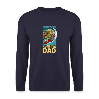 Bali Summer Barong Vacation Indonesia Wave - Unisex Sweatshirt - navy - Front - Alina (178cm) & Michal (187cm)