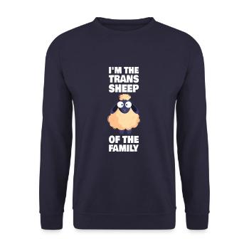 Trans Sheep Transgender Trans Pride Transsexual - Unisex Sweatshirt - navy - Front - Alina (178cm) & Michal (187cm)