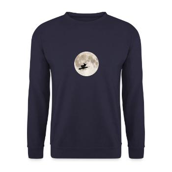Halloween nurse witch moon syringe - Unisex Sweatshirt - navy - Front - Alina (178cm) & Michal (187cm)