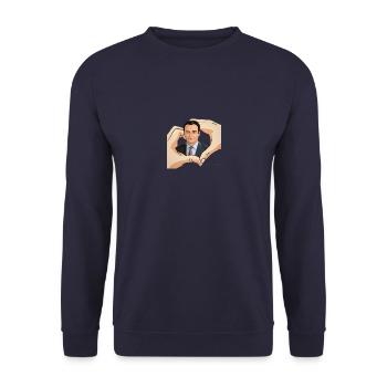 Albin Kurti God bless you - Unisex Pullover - Navy - Vorne - Alina (178cm) & Michal (187cm)