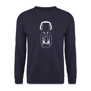 Amateur de musique blanc - Sweat-shirt Unisexe - marine - Devant - Alina (178cm) & Michal (187cm)
