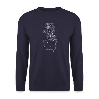 Gilbert - Unisex Sweatshirt - navy - Front - Alina (178cm) & Michal (187cm)