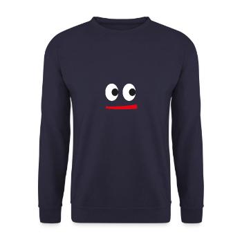 funny face - Unisex Sweatshirt - navy - Front - Alina (178cm) & Michal (187cm)