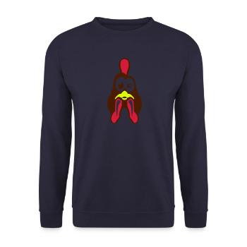 poule animal domestique ferme 1 - Sweat-shirt Unisexe - marine - Devant - Alina (178cm) & Michal (187cm)