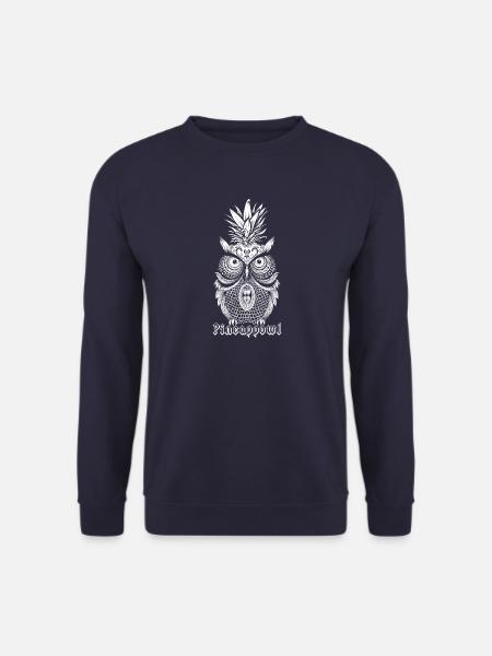 Pineappowl - Wortspiel mit Ananas und Eule - Unisex Pullover - Navy