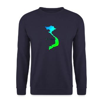 Pays d'Asie - Vietnam - Sweat-shirt Unisexe - marine - Devant - Alina (178cm) & Michal (187cm)