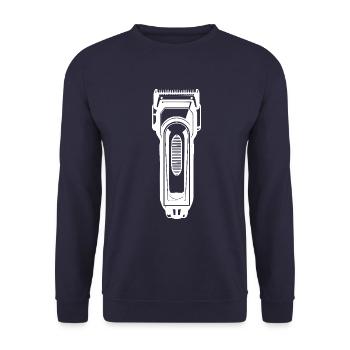 Hair clipper hairdresser icon - Unisex Sweatshirt - navy - Front - Alina (178cm) & Michal (187cm)