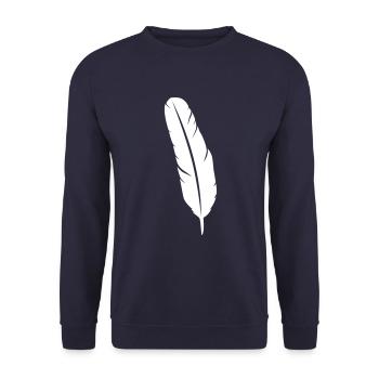 Symbole de plume - Sweat-shirt Unisexe - marine - Devant - Alina (178cm) & Michal (187cm)