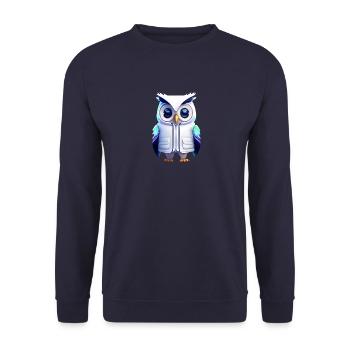Eule - Unisex Pullover - Navy - Vorne - Alina (178cm) & Michal (187cm)