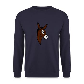 Âne - Sweat-shirt Unisexe - marine - Devant - Alina (178cm) & Michal (187cm)