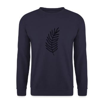 Branch branch leaf leaves plant nature mistletoe fir - Unisex Sweatshirt - navy - Front - Alina (178cm) & Michal (187cm)