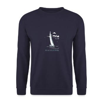 Voilier,Mer,cadeau,cool,trend - Sweat-shirt Unisexe - marine - Devant - Alina (178cm) & Michal (187cm)