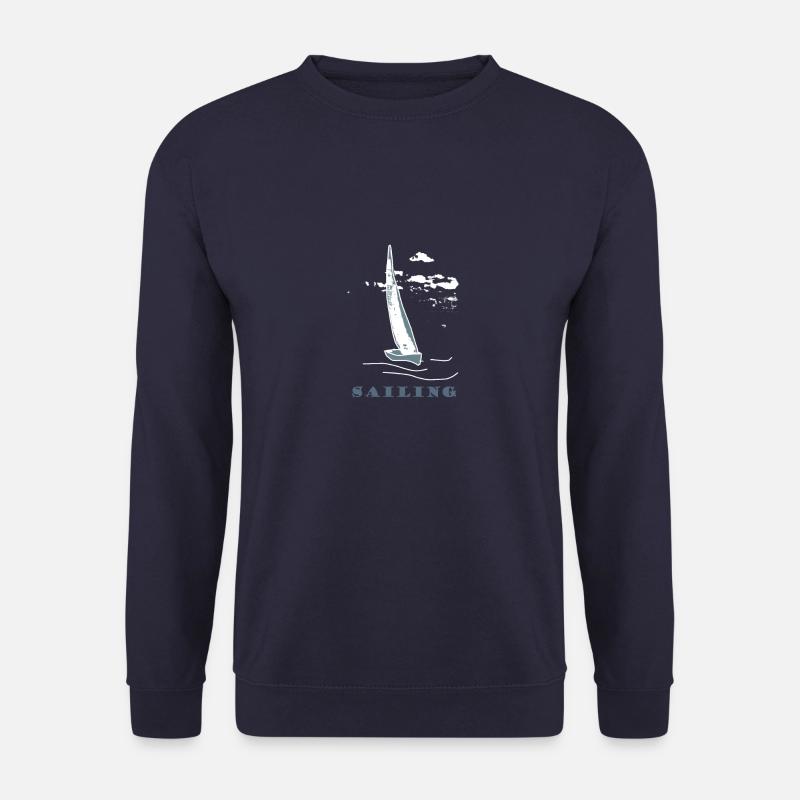 segelbåt,hav,maritim,gåva,cool,trend - Unisextröja - marinblå
