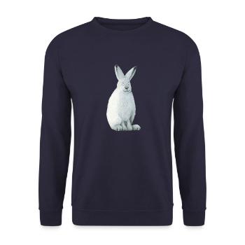 Arctic hare - Unisex Sweatshirt - navy - Front - Alina (178cm) & Michal (187cm)