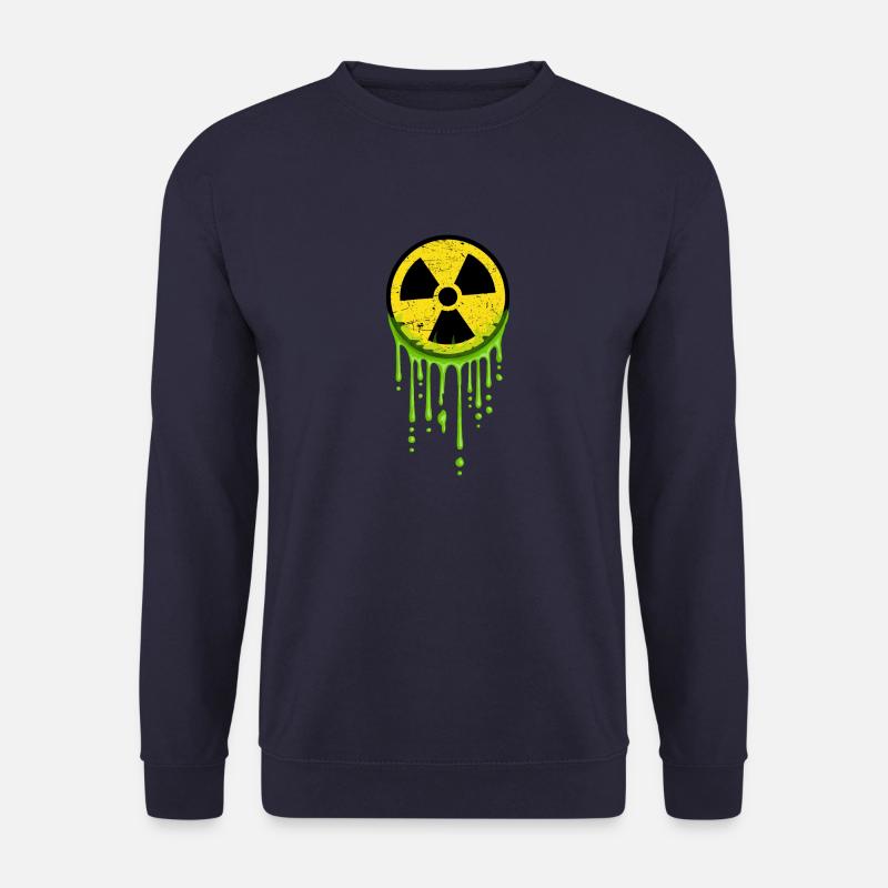 Nuklear Radioaktiv Symbol Warnung Grüner Glibber - Unisex Pullover - Navy