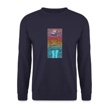 Beautiful female paint fashion colorful woman art - Unisex Sweatshirt - navy - Front - Alina (178cm) & Michal (187cm)