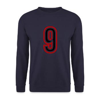 9 Number Years Jersey - Unisex Sweatshirt - navy - Front - Alina (178cm) & Michal (187cm)