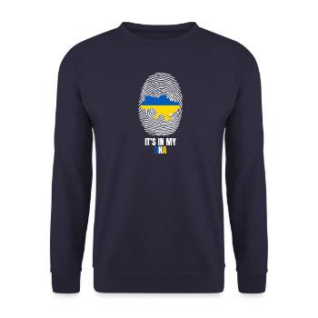 Loving Ukraine It's in my DNA Gift - Unisex Sweatshirt - navy - Front - Alina (178cm) & Michal (187cm)