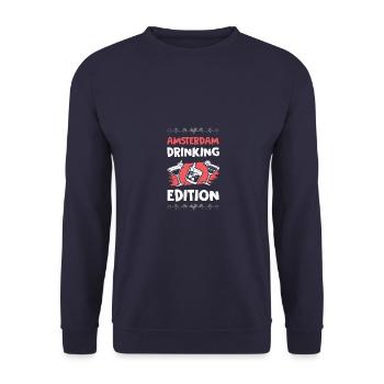 Amsterdam Édition à boire - Sweat-shirt Unisexe - marine - Devant - Alina (178cm) & Michal (187cm)
