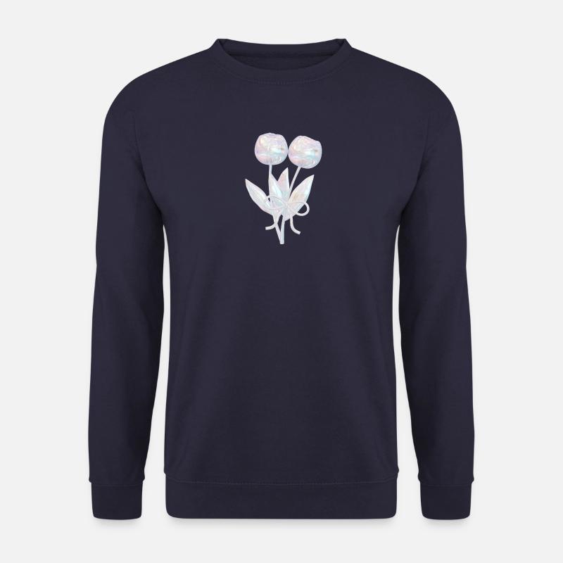 Irisierende Tulpen mit Rosette - Unisex Pullover - Navy