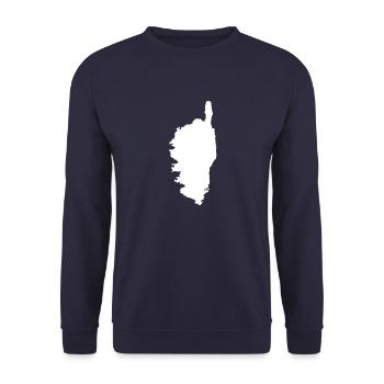 Corse Couleur blanche - Sweat-shirt Unisexe - marine - Devant - Alina (178cm) & Michal (187cm)