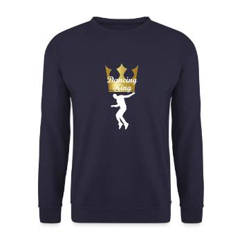 Dancing Dance Music - Unisex Pullover - Navy - Vorne - Alina (178cm) & Michal (187cm)