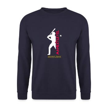 Baseball Legend - Unisex Sweatshirt - navy - Front - Alina (178cm) & Michal (187cm)
