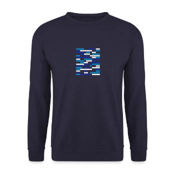 colorful stripes geometry water abstract stripes - Unisex Sweatshirt - navy - Front - Alina (178cm) & Michal (187cm)