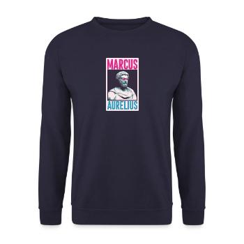 Marcus Aurelius, Marc Aurèle. - Sweat-shirt Unisexe - marine - Devant - Alina (178cm) & Michal (187cm)