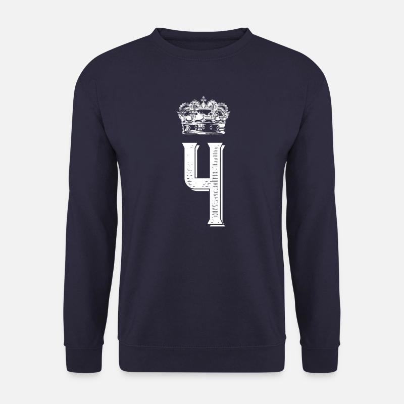 4 Zahl Krone - Unisex Pullover - Navy