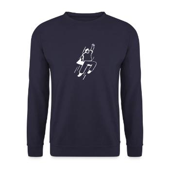 Held Mensch - Unisex Pullover - Navy - Vorne - Alina (178cm) & Michal (187cm)