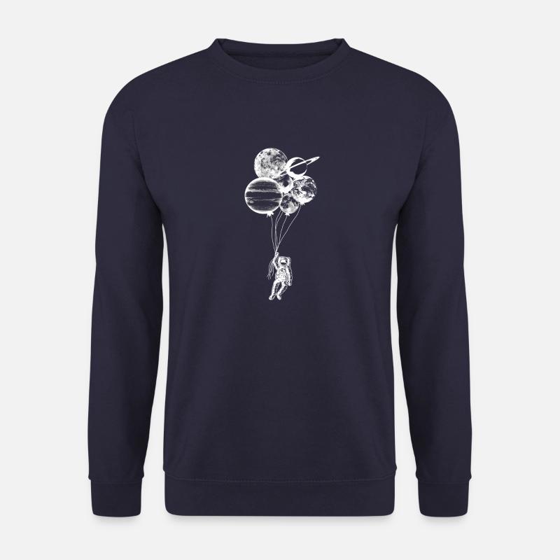 Astronaut mit Planetenballons - Space Design - Unisex Pullover - Navy