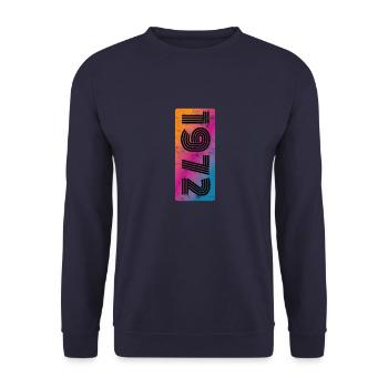 Millésime 1972 - Sweat-shirt Unisexe - marine - Devant - Alina (178cm) & Michal (187cm)