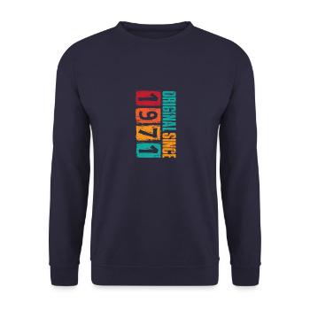 Millésime 1971 - Sweat-shirt Unisexe - marine - Devant - Alina (178cm) & Michal (187cm)