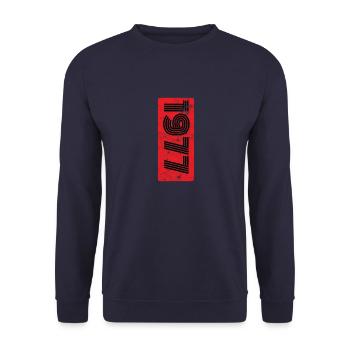 Vintage 1977 - Unisex Sweatshirt - navy - Front - Alina (178cm) & Michal (187cm)