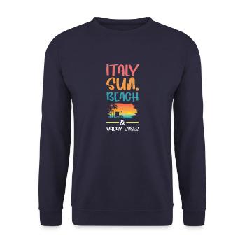 Italien Urlaub Vibes - Unisex Pullover - Navy - Vorne - Alina (178cm) & Michal (187cm)