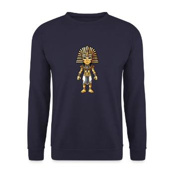 Pharaoh Comic - Unisex Sweatshirt - navy - Front - Alina (178cm) & Michal (187cm)