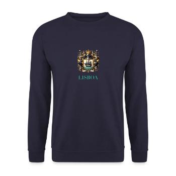 Lisboa - Unisex Pullover - Navy - Vorne - Alina (178cm) & Michal (187cm)