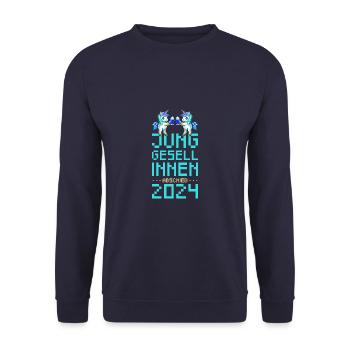 Unicorn Hen Party 2024 Party - Unisex Sweatshirt - navy - Front - Alina (178cm) & Michal (187cm)