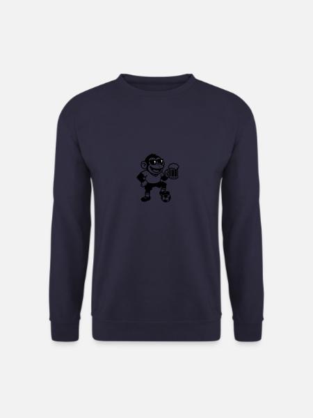 Monkey Footballer Beer - Unisex Sweatshirt - navy