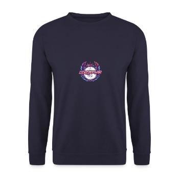Lloret De Mar Crew Bunt - Unisex Pullover - Navy - Vorne - Alina (178cm) & Michal (187cm)